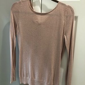 Light pink open back sweater